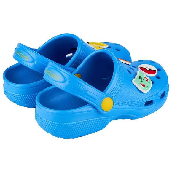 Pokemon Boys Button Clogs / Blue - Picture 2 of 4